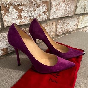 Christian louboutin so Kate heels in purple suede